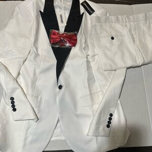 Coofandy New Tuxedo Jacket Pants and Bow Tie Size M